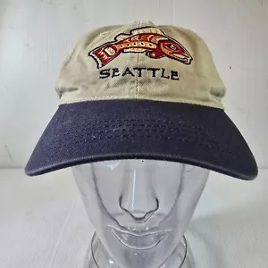 Cappello Vintage Seattle Fish Strapback Ricamato Regolabile Retrò - Foto 1 di 9