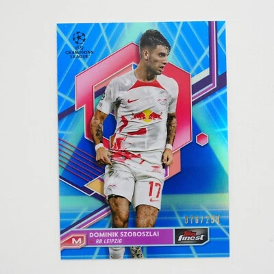 Dominik Szoboszlai 2022-23 Topps Finest UEFA Blue Vaporwave /250 #61 - Image 1 of 2