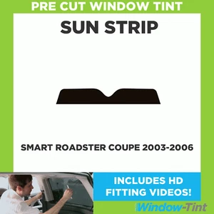 Vorgeschnittene getönte Sonnenleiste - für Smart Roadster Coupe 2003-2006 - 5% Limo innen - Bild 1 von 5