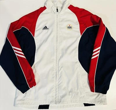 Chaqueta Olímpica Adidas Equipo Nacional de Gimnasia de Estados Unidos 2008.  Talla Adulto Mediana Foto 1 de 4