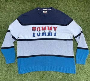 Hilfiger Tommy Jeans Strickpullover Baumwolle Spell Out 2XL Relaxed Fit - Bild 1 von 9