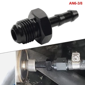 Aluminum 6AN AN6 Male to 3/8" Barb Push on Lock Fitting Oil Fuel Hose Adapter - Picture 1 of 11
