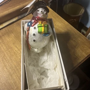 Christopher ￼Radko Mr. Iceberg SNOWMAN Christmas Ornament NWT 99-SP-52 Retired - Picture 1 of 7