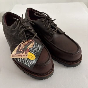 Vintage Chippewa Herren Mokassinnaht Oxford Vibram Leder Schuhe Gr. 8.5D J092358 - Bild 1 von 9