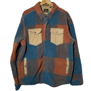 Todd Snyder x L.L. Bean Hi-Pile Sherpa Snap Camicia Giacca Bufalo Plaid Taglia Large - Foto 1 di 8