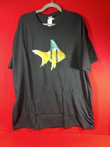 Mens Goldfish “Shark” T-Shirt. Black Size XL - Picture 1 of 4