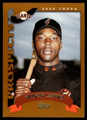 2002 Topps Traded & Rookies Nelson Castro Rookie San Francisco Giants #T116 - Image 1 of 2