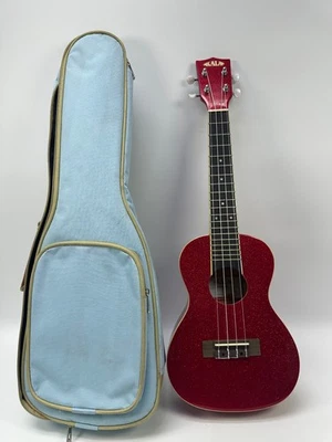Kala Ritzy Red Sparkle Concert Ukulele (KA-SPRK-RED) w/bag - Image 1 of 4