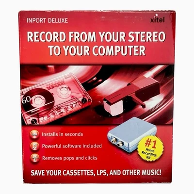 Xitel Import Inport Deluxe Cassettes LP Records To PC Audio Kit Converter NEW! - Image 1 of 4