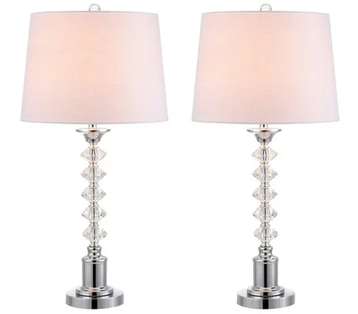 JYL2052A-SET2 Set of 2 Table Lamps Kinsley 28" Crystal Table Lamp Contemporar... - Image 1 of 4