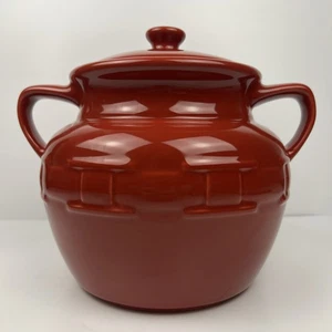 Longaberger Urlaub rot Keksdose gewebt Traditionen mit Deckel & Griffen EUC USA - Bild 1 von 15