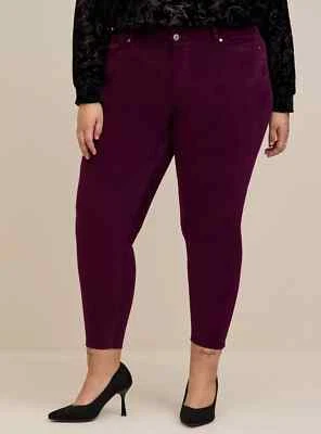 Torrid Bombshell Super Skinny Corduroy High-Rise Jean Purple 28 #41336 - Image 1 of 2