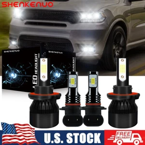 For Dodge Durango 2004 2005 2006 6000K H13/9008 + 9006 LED Headlight Fog Bulbs - Picture 1 of 12