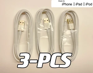 3-PACK 3/6/10 FT USB Data Charger Cables Cords For Apple iPhone 5 6 7 8 Xs MAX - Picture 1 of 3