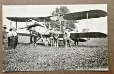 Photo of De Haviland Balming Type Bi Plane w Damaged Wing WW1 era, Liberty Eng. 