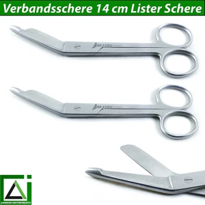 Lister benda forbici per cerotti forbici di salvataggio 1° aiuto strumenti chirurgici 14 cm set da 2 - Foto 1 di 6