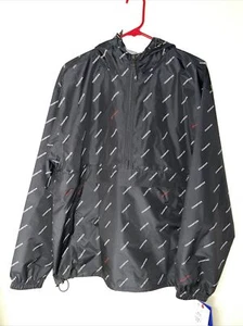 NEW Champion All Over Print Black Stadium Packable Windbreaker Rain Jacket M - Picture 1 of 10