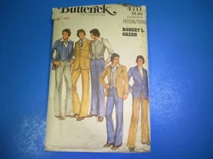 Kit de patrón de costura vintage Butterick 4711 chaqueta chaleco pantalones talla 40 S7306 - Imagen 1 de 2