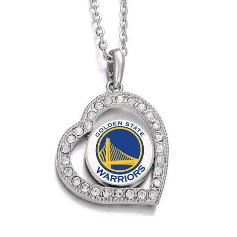 Golden State Warriors Womens Sterling Silver Link Chain Necklace And Pendant D19 Cover
