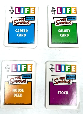 The Game of Life Simpsons Edition 2004: All 36 Cards (Career House Salary Stock) - Image 1 of 2
