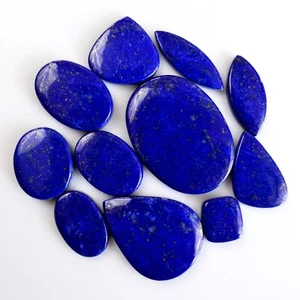 11Pcs 361Cts Natural Blue Lapis Lazuli Cabochon Gemstone Lot 15x13-45x32mm#14082 - Picture 1 of 8