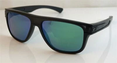 OAKLEY MENS SUNGLASSES  BREADBOX  MATTE BLACK INK FRAME JADE IRIDIUM LENSES NEW - Image 1 of 4
