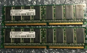 2 X Infineon HYS64D64300HU-5-B 512MB DDR PC3200U 400MHz 184-Pin Memory Module - Picture 1 of 2