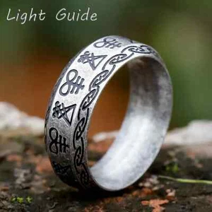 Edelstahl Leviathan Kreuz Schwefel & Siegel Luzifer Gothic Punk Satanic Ring - Bild 1 von 7