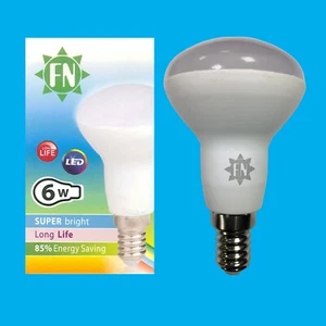 2x 6W (=40W) LED FN R50 Reflector Spotlight E14 6500K Daylight Light Bulb - Picture 1 of 3