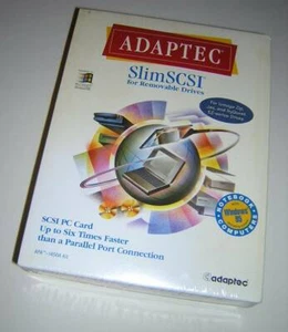 Adaptec SlimSCSI 1450A PCMCIA SCSI Adapter PC Card Kit Integrated Cbl NEW in Box - Picture 1 of 1