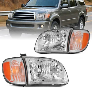Chrome Headlights w/Corner Lights for 2000-2004 Toyota Tundra Regular/Access Cab - Picture 1 of 9