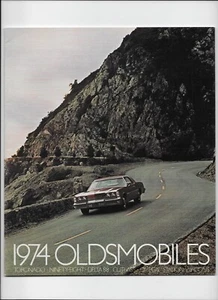 1974 Oldsmobile car brochure: Toronado, Ninety-Eight, Delta 88, Cutlass & Omega - Picture 1 of 24
