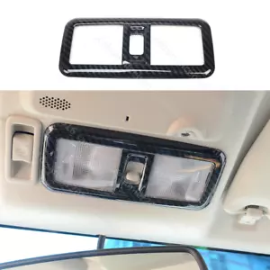Carbon fiber color Read lamp trim Cover Fit For Mitsubishi Pajero 2007-2019 - Foto 1 di 12