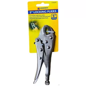 5” Locking Adjustable Pliers Curved Jaw Mole Grips Plier 125mm - Picture 1 of 3