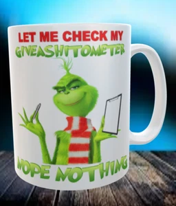 The Grinch Let Me Check My Giveashitometer Nope Nothing coffee mug - Travel Mug - Picture 1 of 2