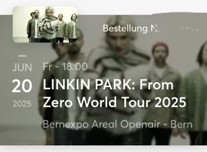 Linkin Park Konzert Ticket Bern Front Of Stage 2 für den 20. Juni 2025 - Bild 1 von 3