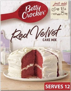 Betty Crocker Red Velvet Chocolate Cake Mix 425g (Pack of 4) - Picture 1 of 6