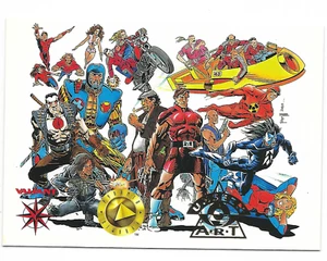 Upper Deck The Valiant Era Unseen Art 1993 #U5 Maniac & H.A.R.D. Cuerpo MUY BUENO - Imagen 1 de 2