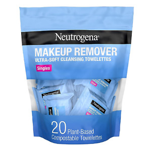 Neutrogena Makeup Remover Wipes Singles Daily Facial Cleanser Towelettes 20 ct