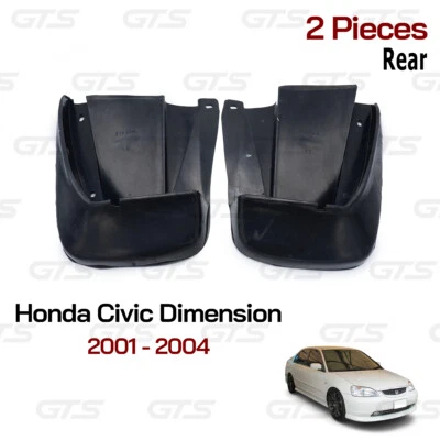 Rear Splash Guards Mud Flaps Fits Honda Civic Dimension Sedan 2001 2004 Foto 1 de 4