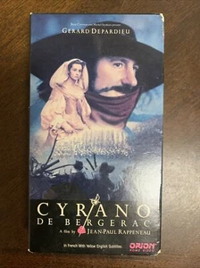 Cyrano de Bergerac VHS 1991 Gerard Depardieu Best Actor Nominee Vincent Perez - Picture 1 of 3