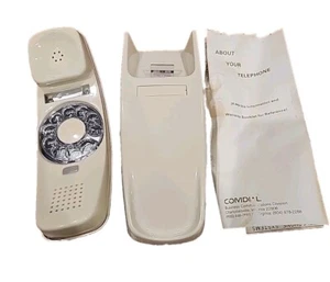 Vintage Comdial Slenderet Wall Rotary Phone Ivory New Old Stock - Picture 1 of 3
