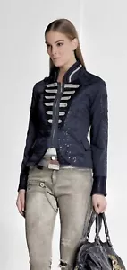 ✨Beautiful ELISA CAVALETTI Navy Military Style Jacket / Coat (Size S) - Picture 1 of 12