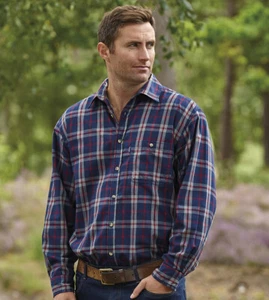 Champion Mens Check Stroud Winter Warm Country Mirco Fleece Lined padded Shirt - Picture 1 of 2