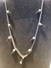 Italie collier noir perles 925 chaîne ton argent 18 pouces