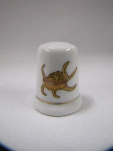 Scorpion Spider Conch Sea Creature Thimble Porcelain - Bild 1 von 6