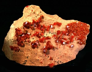 4" Superb Red Vanadinite Crystals on Matrix, Morocco! ! V283 - Imagen 1 de 4