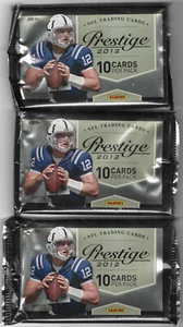 2012 Prestige Football Cards Packs - 3 Packs - Rookie: Russell Wilson - Picture 1 of 1