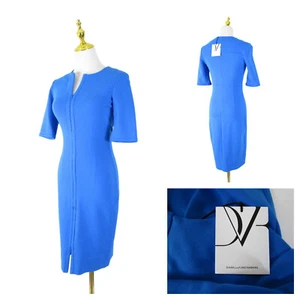 Vestido Vaina Diane von Furstenberg Mujer Azul Marinero Saturno Talla 0 Nuevo con Etiquetas $375 - Imagen 1 de 16