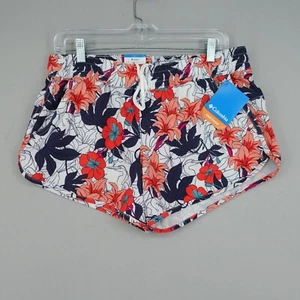 NWT Columbia Women Bogata Bay Stretch Printed Short Size Medium Floral 3" Inseam - Picture 1 of 11